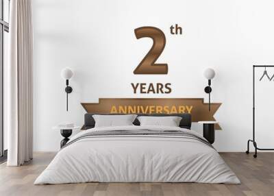 2 Years Anniversary Logo Wall mural