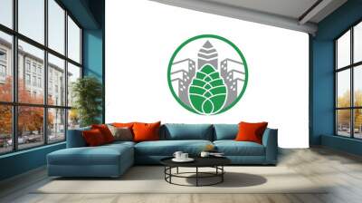 Pine Town Logo Wall mural