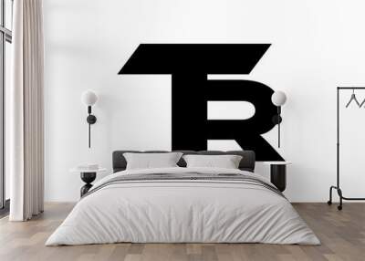 TR initial company linked letter logo Wall mural