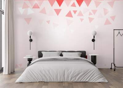 Vector red triangle background Wall mural