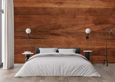 the texture of the countertop is dark brown wood with space for text signatures. the wooden surface  Wall mural