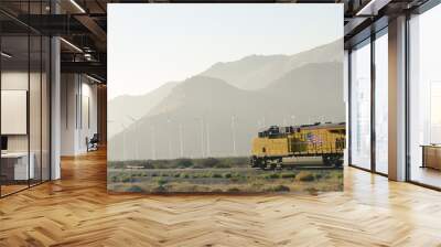 train and turbines Wall mural