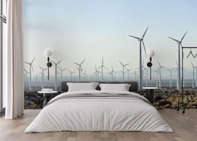 wind turbines, coachella valley Wall mural