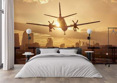 Airplane Landing Wall mural