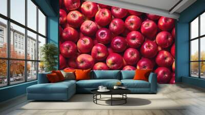 Full Frame Shot Of Red Apples Wall mural