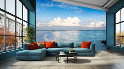 banner of calm blue sea and sky Wall mural