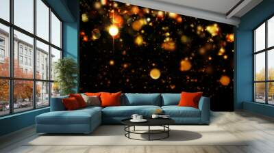 bokeh and fireworks festive holiday Christmas or New Year background Wall mural