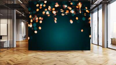 colorful christmas lights holiday background Wall mural