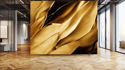 liquid gold and rough black charcoal texture background Wall mural