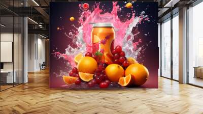 juice splash menu icon Wall mural