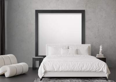 Black Frame Mockup on Concrete Wall with Clipping Path Wall mural