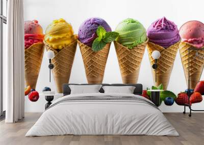 Colorful summer ice cream Wall mural