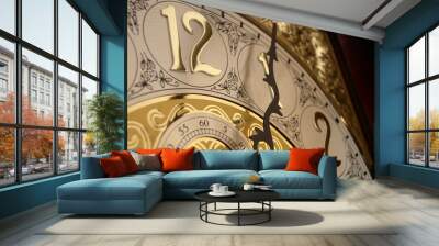 time on a grandfather clock Wall mural