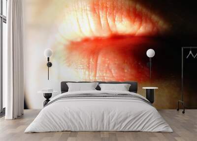 closeup of lips Wall mural