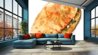 Mexican Fry Bread Taco, isolated Wall mural