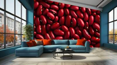 Red kidney beans, macro, filling the frame. Graphic banner Wall mural