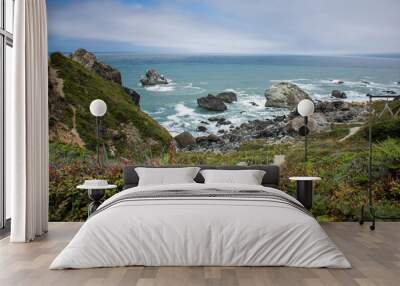 View of the Pacific Ocean at Patrick's Point State Park near Trinidad, California Wall mural