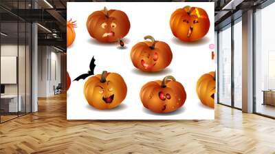 halloween pumpkin set Wall mural