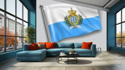 San Marino country flag independence day Wall mural