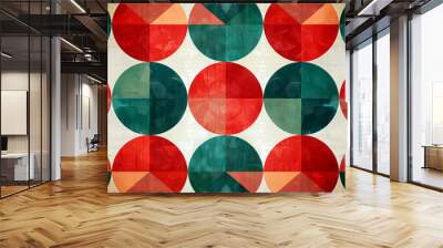 Colorful geometric pattern illustration. Wall mural