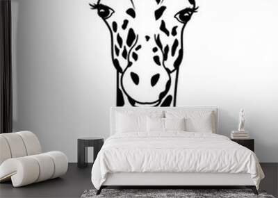 Cute Floral Giraffe | Giraffe | African Safari Animal | Long neck animal | Zoo Animal | Safari Animal | Wildlife | Tallest Mammal | Original Illustration | Vector and Clipart | Cutfile and Stencil Wall mural