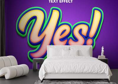 Modern graffiti text effect for youth culture design concept Wall mural