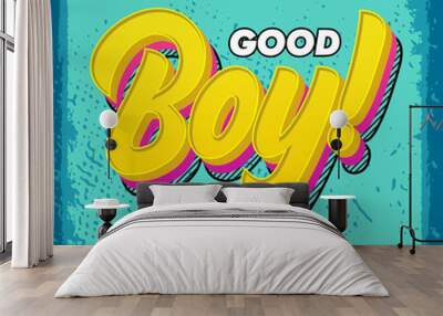 Modern old pop art text style Wall mural