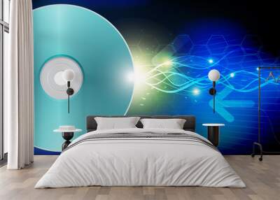 digital media technology background Wall mural