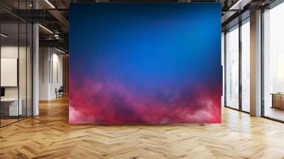 concrete floor and red smoke background Wall mural