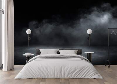 concrete floor and smoke background Wall mural