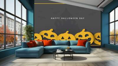 happy halloween day banner vector design 2019 Wall mural