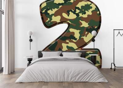 number desig, camouflage pattern background Wall mural