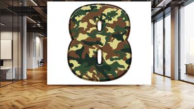 number desig, camouflage pattern background Wall mural