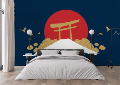 travel concept. japan travel banner vector design Wall mural