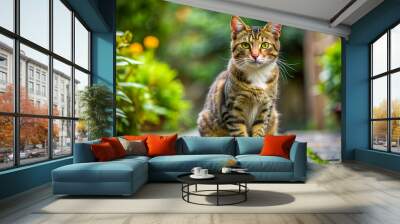 feline animal domestic cat abandoned Wall mural