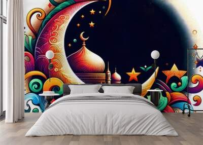 Muslim Eid, El fitr, El Adha, oriental Fest, Muslim Feast, High quality , with free sapce to add your text 
 Wall mural