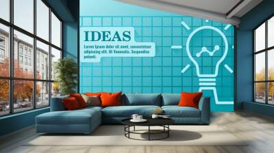 Business Ideas Presentation and Infographic Template Wall mural