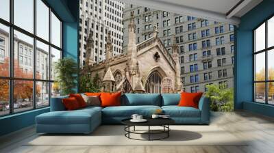 Church in the heart of new york Wall mural