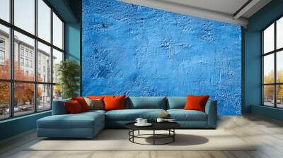 abstract blue texture cement concrete wall background Wall mural