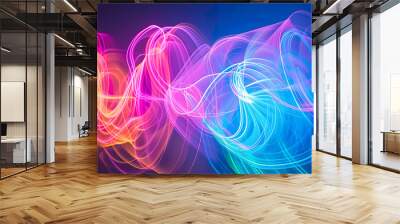 abstract Colorful neon of light concept background Wall mural