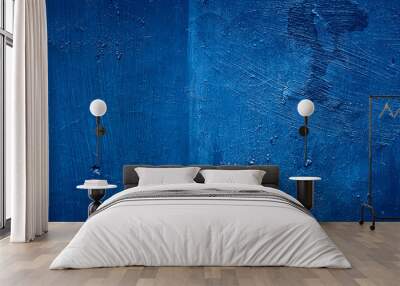 blue texture abstract cement concrete wall background Wall mural