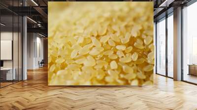 Background full of rice. Product photography. Rice background. Wall mural