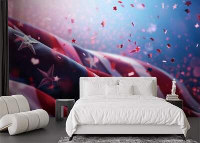 Happy Independence Day (US) Background with Copy Space for Text.  Wall mural