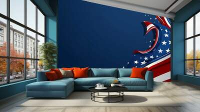 Happy Independence Day (US) Background with Copy Space for Text.  Wall mural