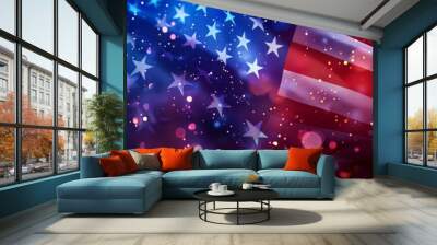 Happy Independence Day (US) Background with Copy Space for Text.  Wall mural