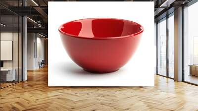 red bowl isolated on white background Wall mural