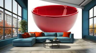 red bowl isolated on white background Wall mural