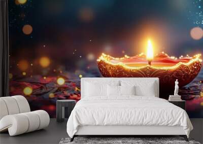 The concept of diwali background Wall mural