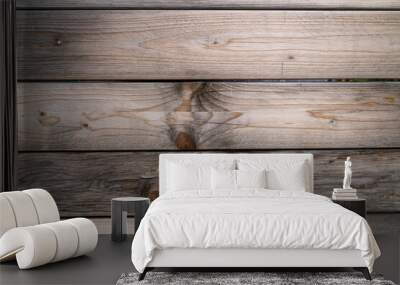 Background with old and weathered wooden panels Wall mural