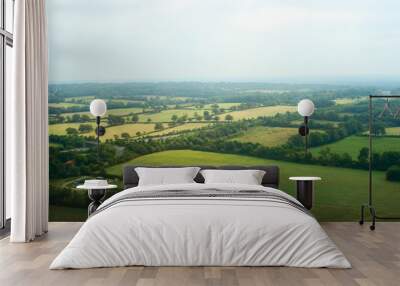 birdseye view of english countryside Wall mural